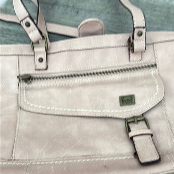 b.o.c. Pink Shoulder Bag with Suede-Like Texture - Picture 5 of 7